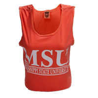 Comfort Colors MSU Tanktop White Letters